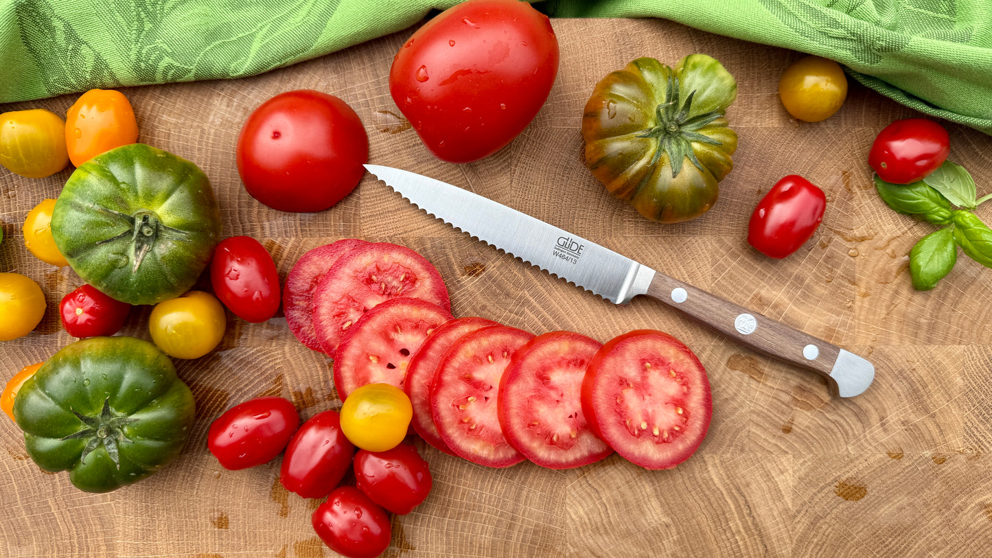 Güde Tomatenmesser – Alpha Walnuss (Klingenlänge 13 cm)