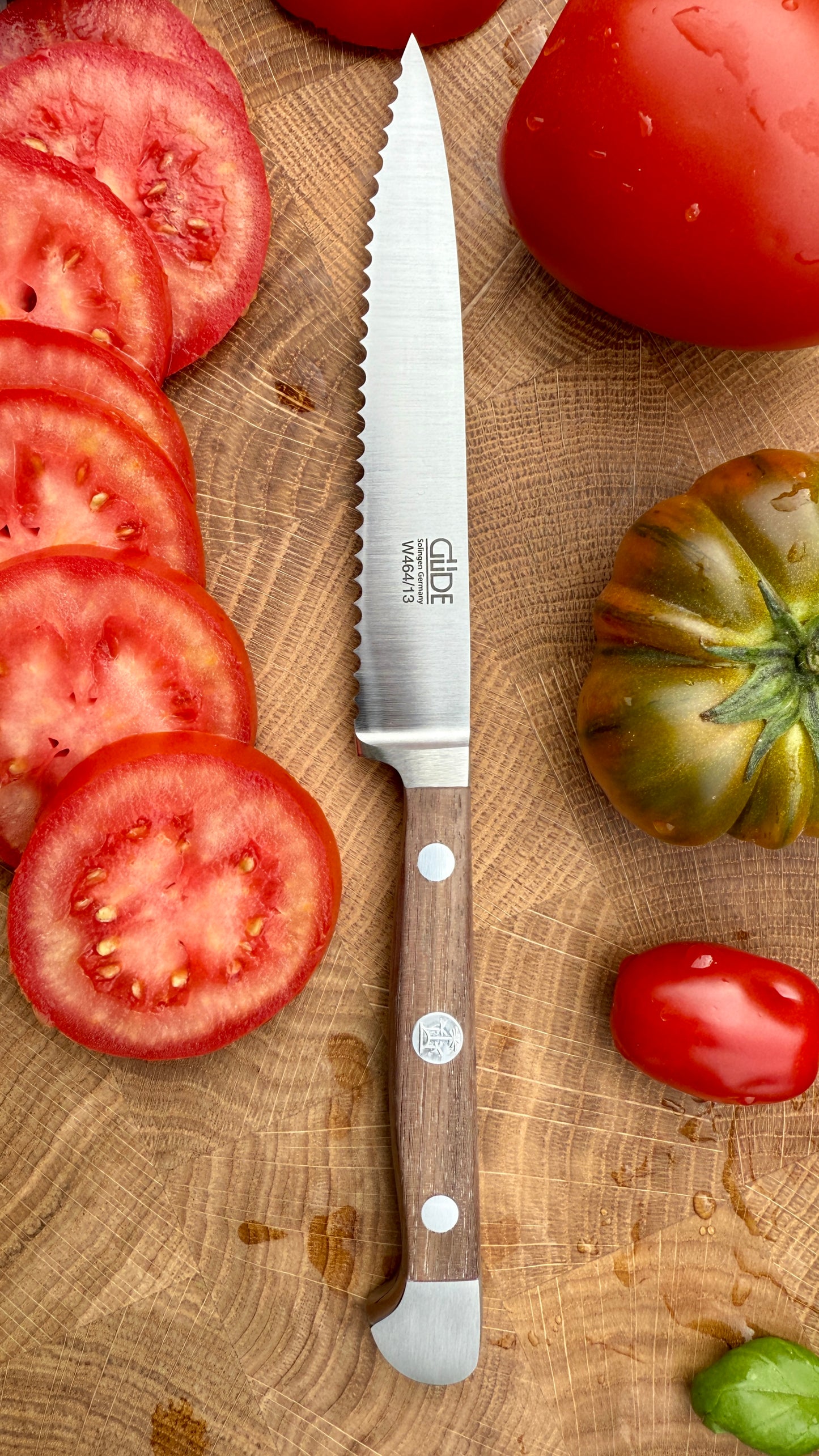 Güde Tomatenmesser – Alpha Walnuss (Klingenlänge 13 cm)