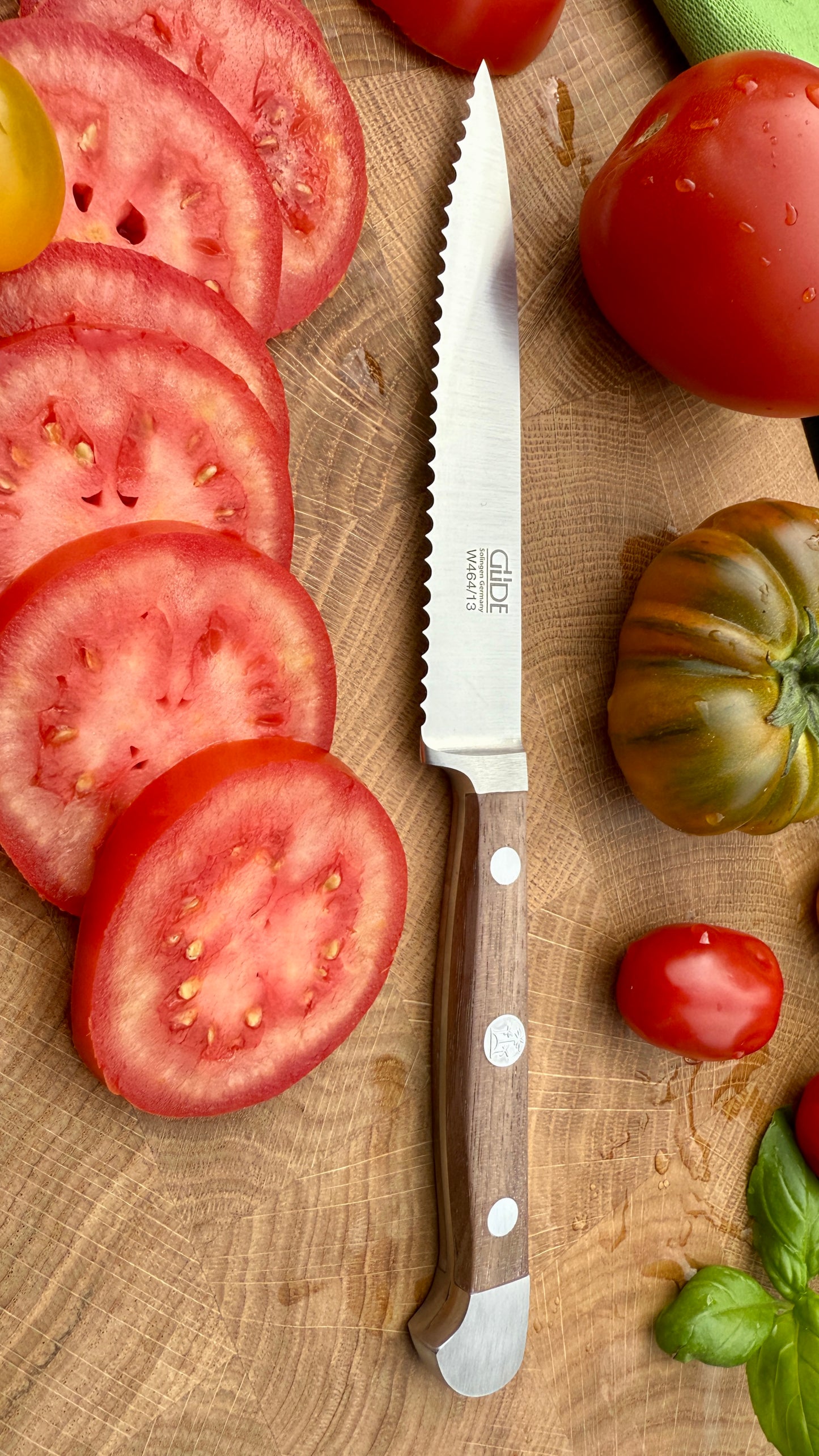 Güde Tomatenmesser – Alpha Walnuss (Klingenlänge 13 cm)