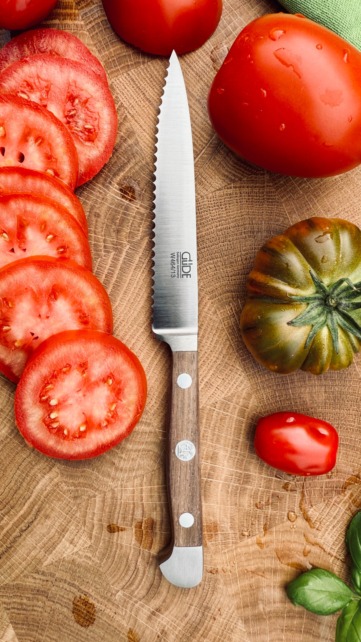 Güde Tomatenmesser – Alpha Walnuss (Klingenlänge 13 cm)