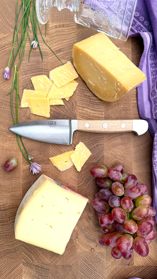 Güde hard cheese knife Alpha Walnut