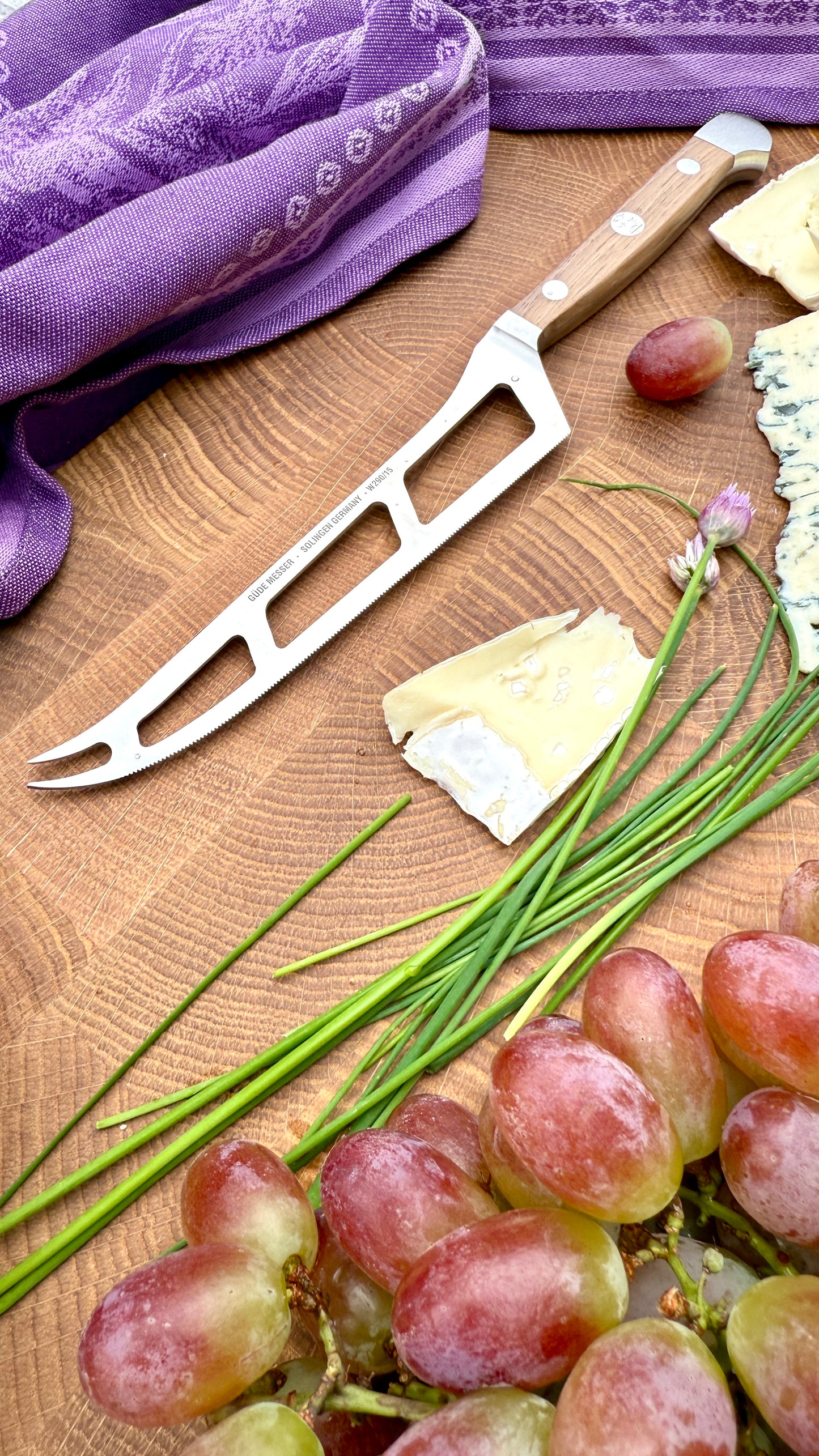 Güde Käsemesser Alpha Walnuss (Klingenlänge 15 cm)