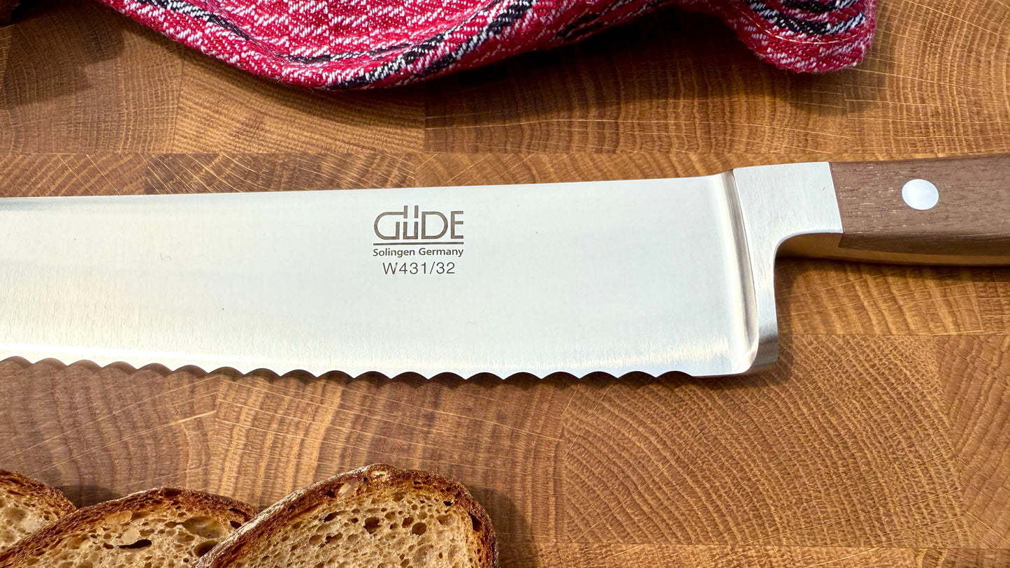 Güde Brotmesser Alpha Walnuss (Klingenlänge 32 cm)