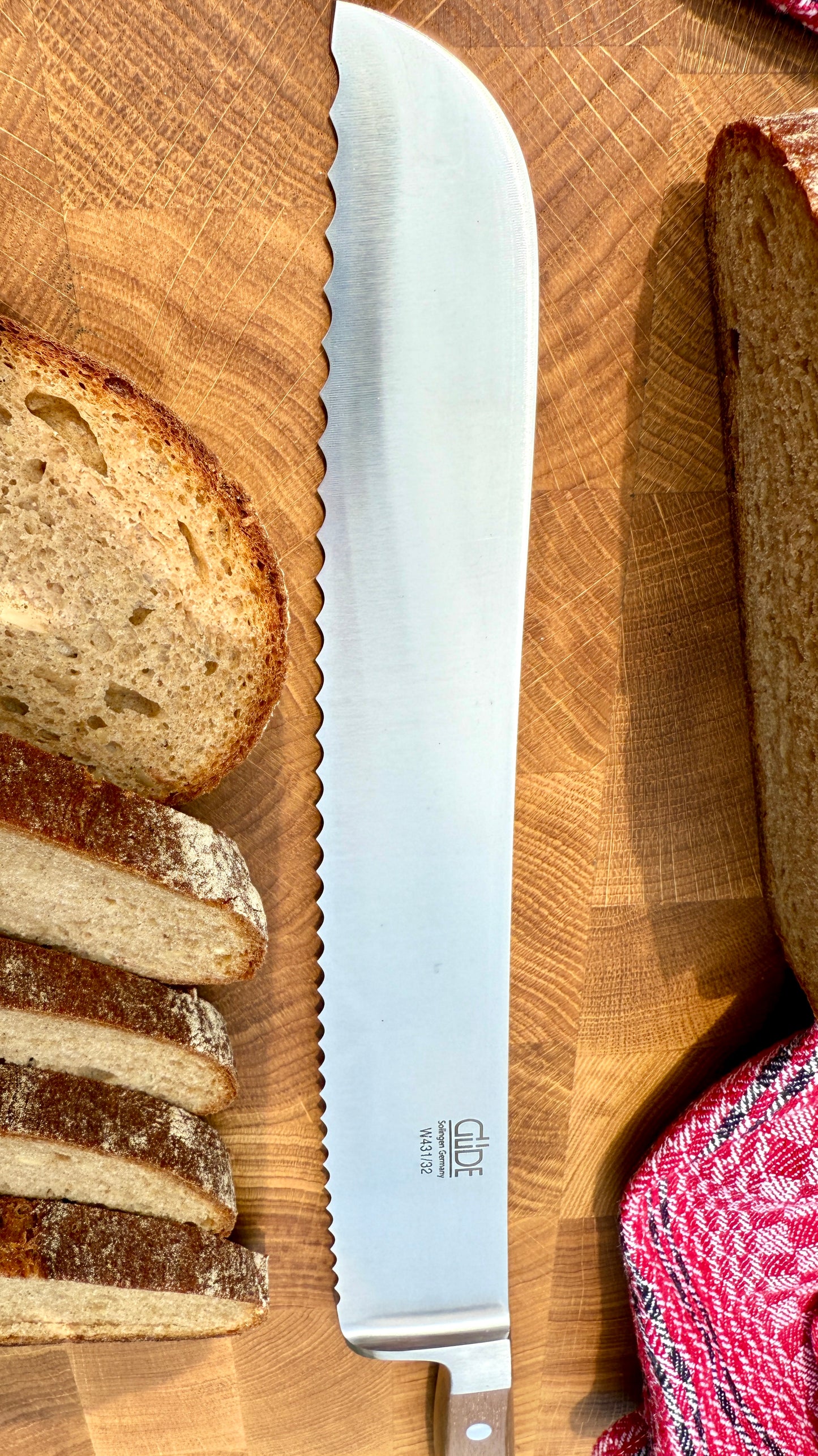Güde Brotmesser Alpha Walnuss (Klingenlänge 32 cm)