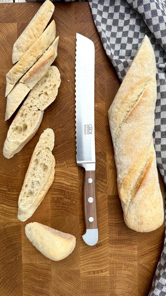 Güde Brotmesser Alpha Walnuss (Klingenlänge: ca. 21 cm)