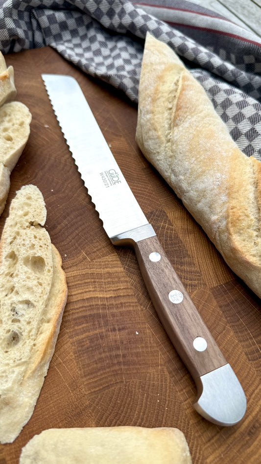 Güde bread knife Alpha walnut (blade length: approx. 21 cm) 