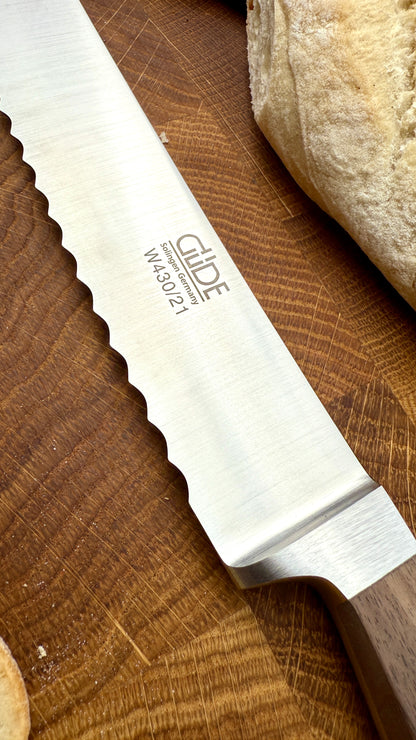 Güde Brotmesser Alpha Walnuss (Klingenlänge: ca. 21 cm)