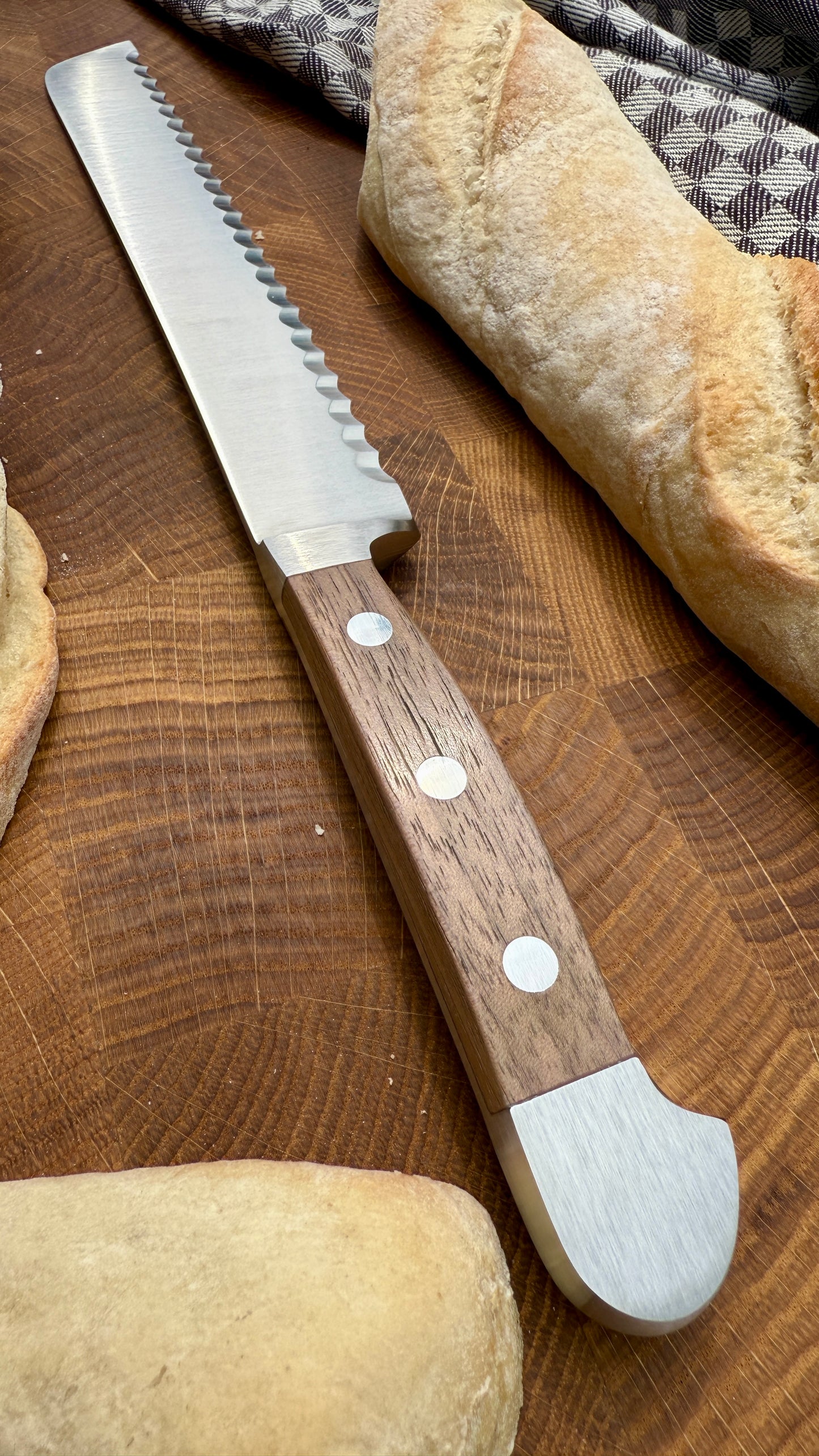 Güde Brotmesser Alpha Walnuss (Klingenlänge: ca. 21 cm)