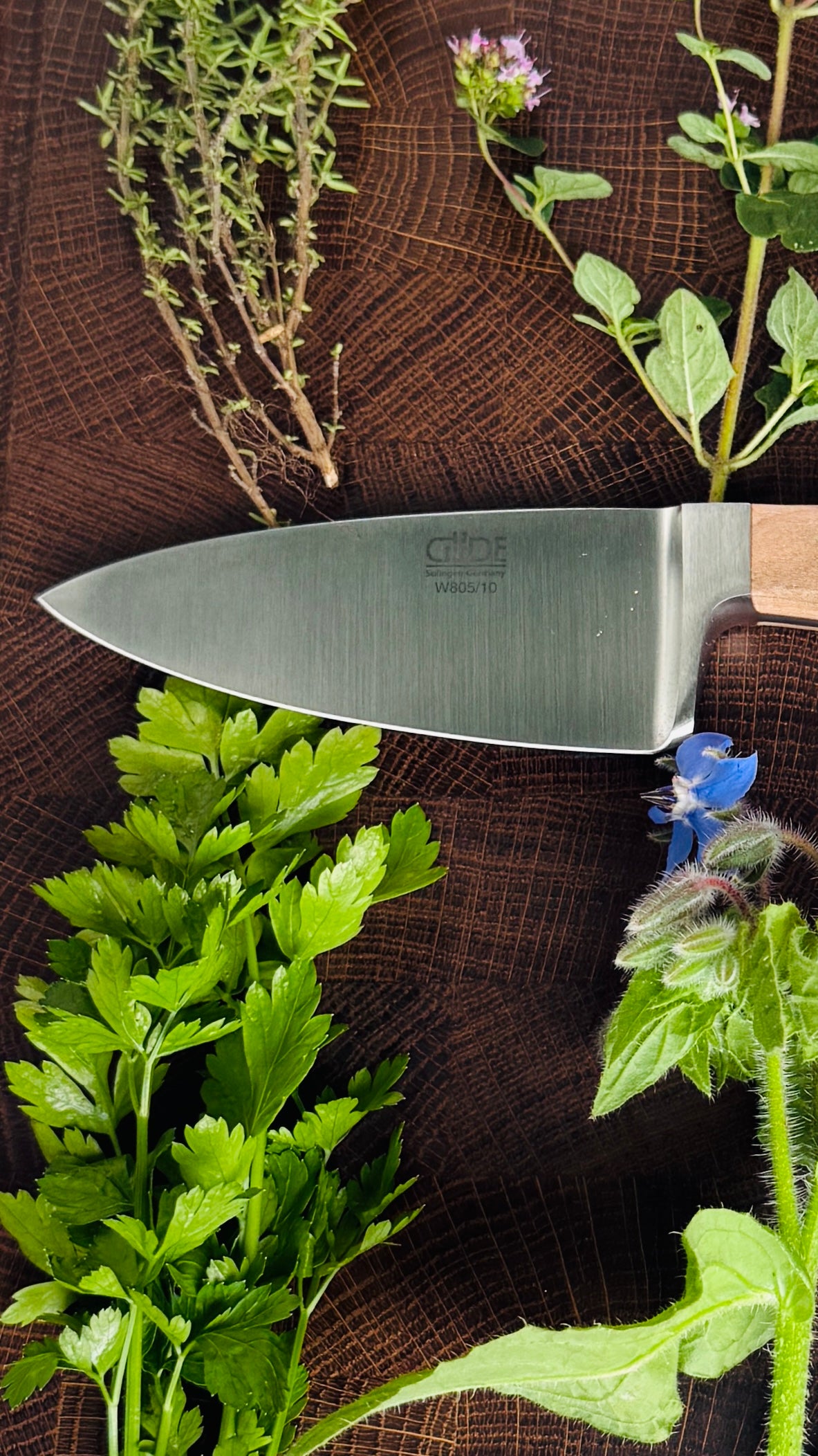 Güde Hartkäsemesser & Servierbrett aus massiver Eiche