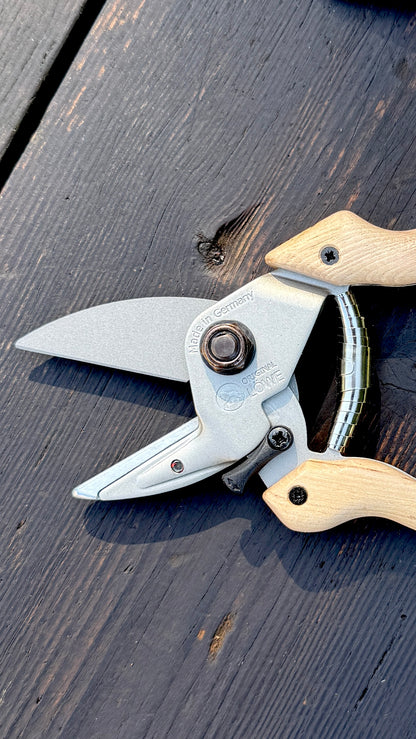 Original Löwe 6.104 Amboss-Schere Natural Echtholzgriff
