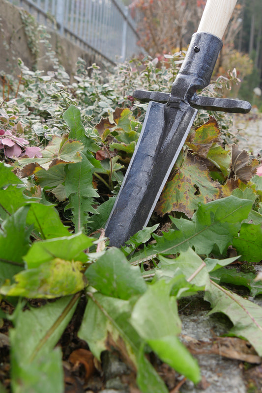 Krumpholz – Unkrautstecher mit Tritt und 85 cm Eschen- T- Stiel – Nr. 1541