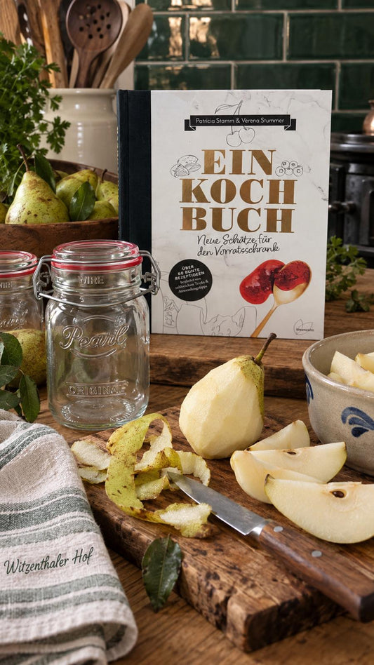 Geschenkset „Vorratsglück“ - Einkochbuch & Pearl Jars Bügelgläser