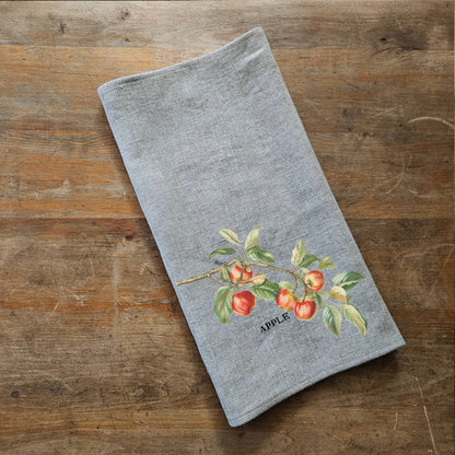 Küchentuch aus 100% Leinen mit Apfel-Print