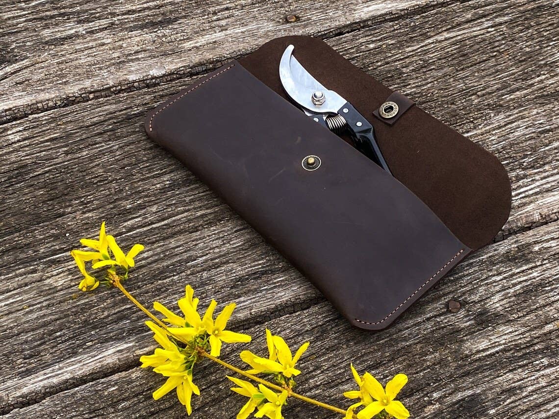 Floristen-Werkzeugkoffer aus Leder