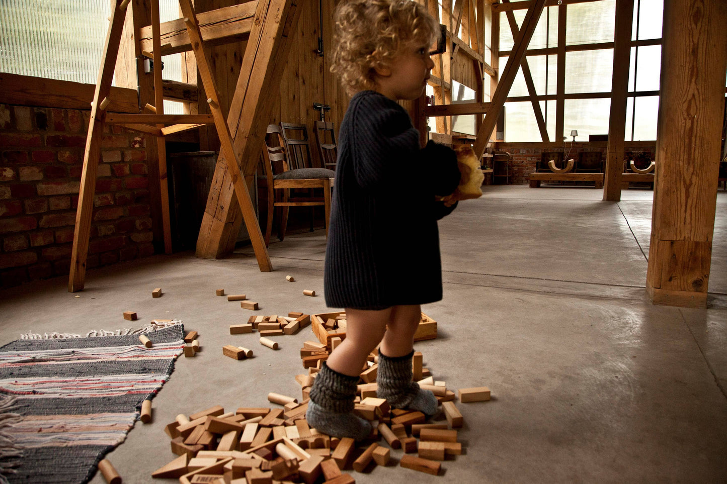 Bauklötze aus 100% FSC-zertifiziertem Holz im Tablett - 30 Stk.