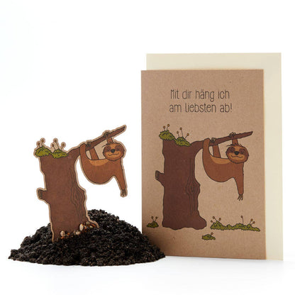 Saatsteckerkarte - Mit dir häng ich am liebsten ab