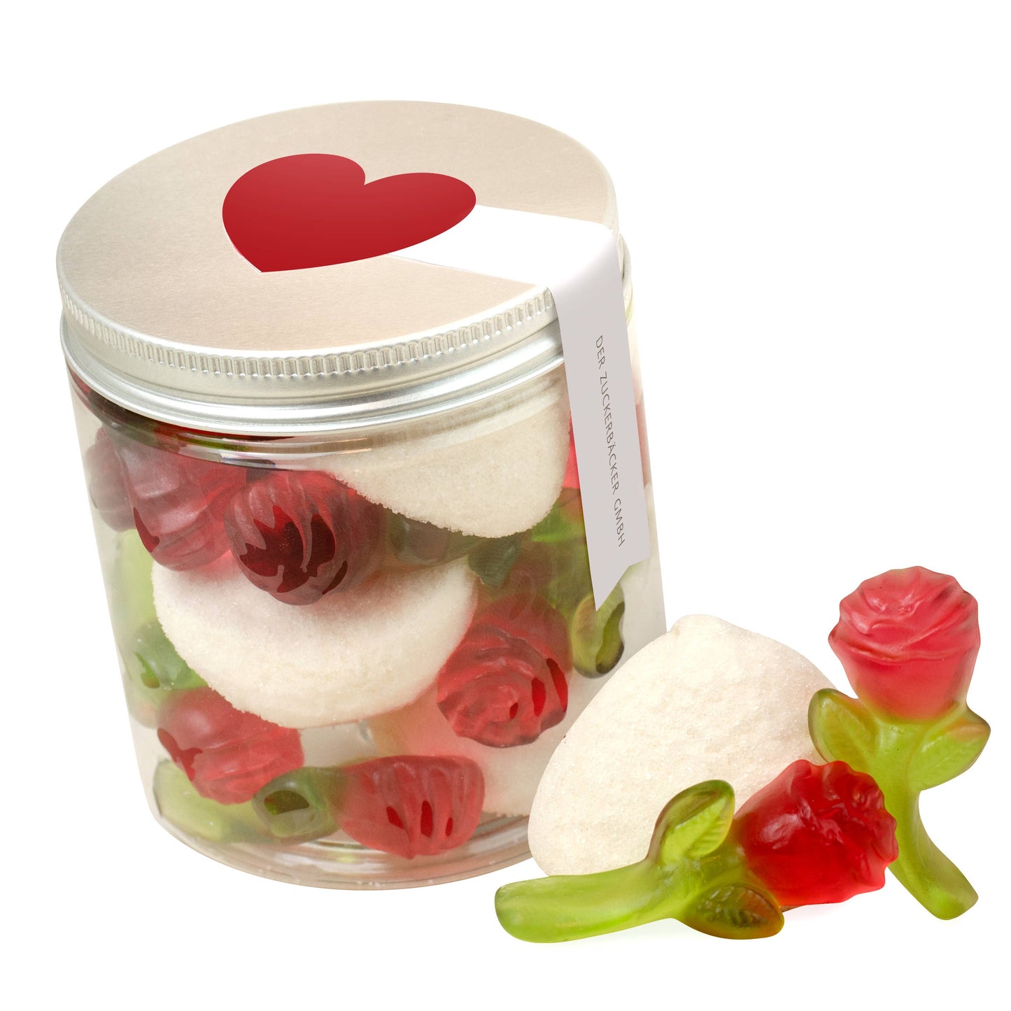 Rosen in der Naschdose Süßigkeiten Geschenkdose Liebe