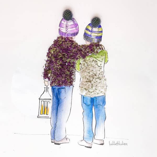 Edeldistel - Karte mit Umschlag