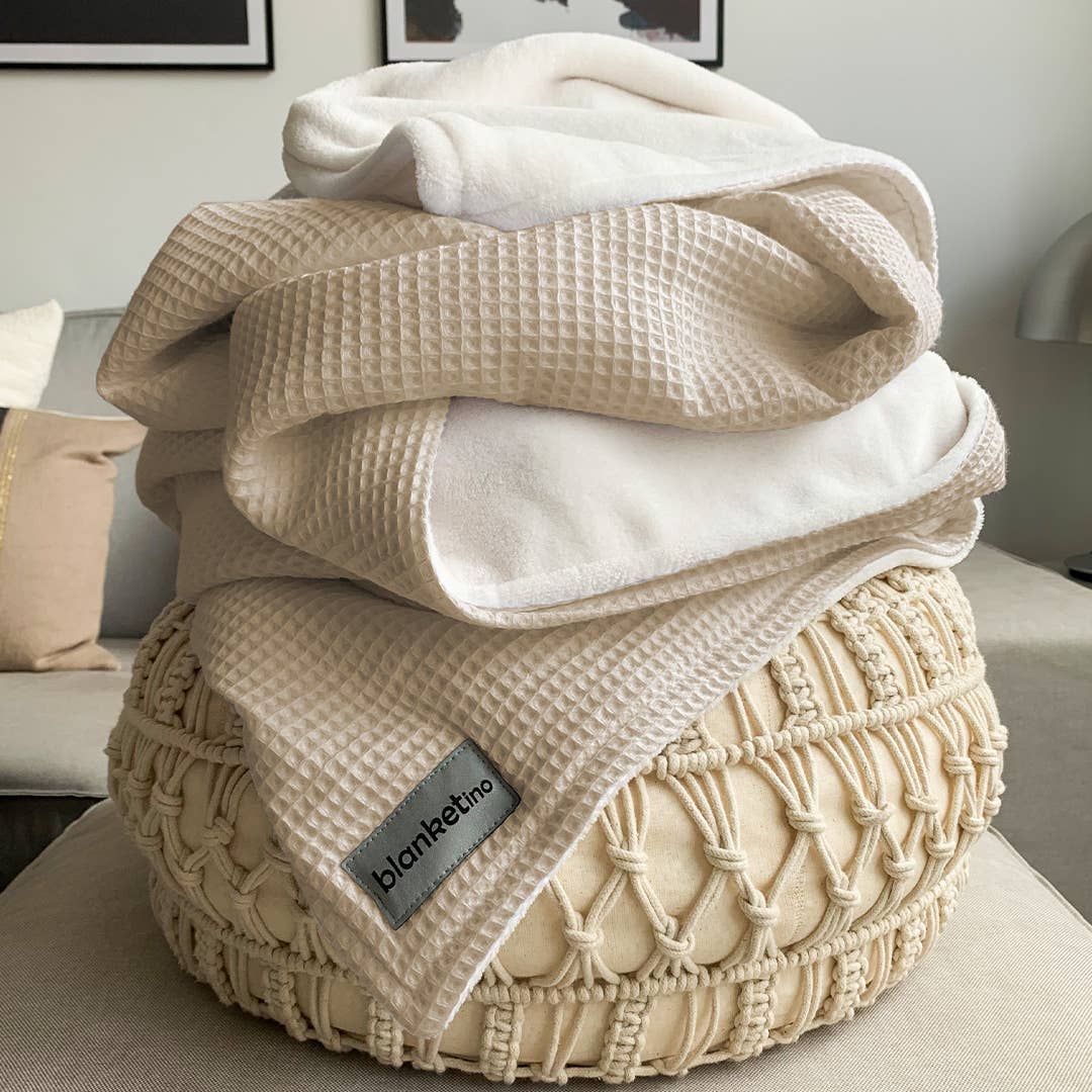 Kuscheldecke „Vollkommen“ Creme · Sandweiß - 145 x 210 cm