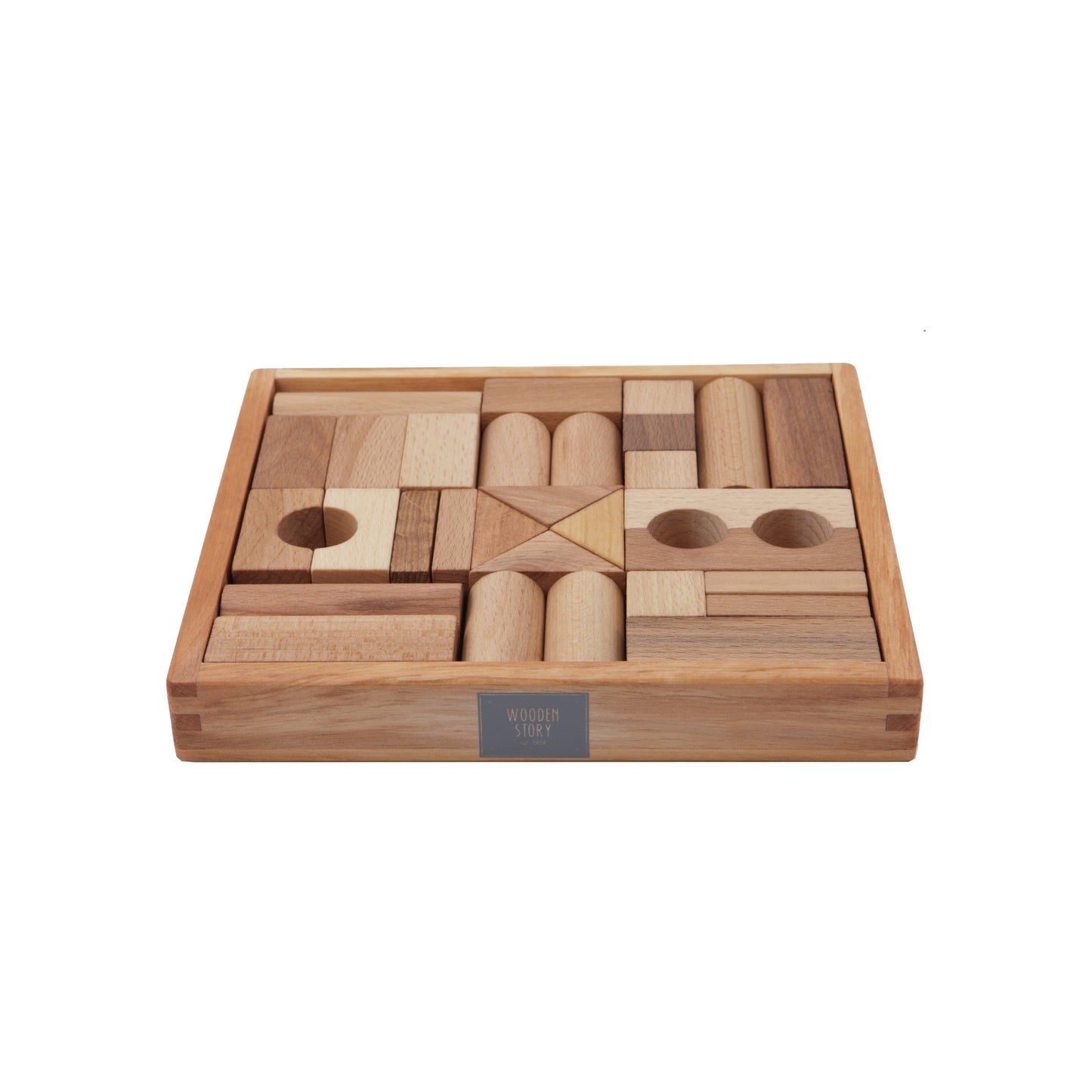 Bauklötze aus 100% FSC-zertifiziertem Holz im Tablett - 30 Stk.