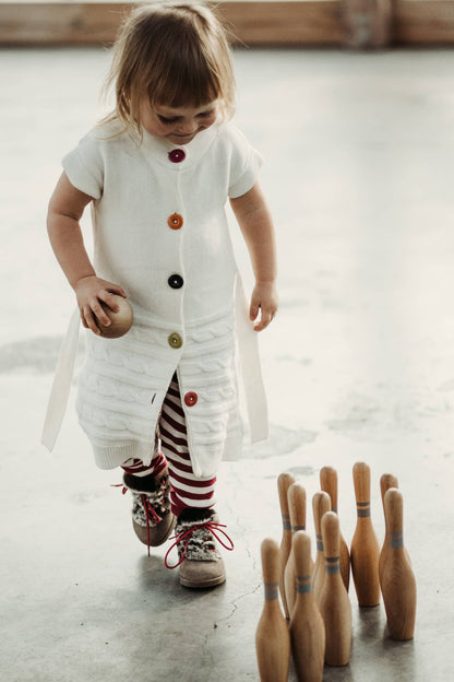 Bowlingset aus 100% FSC-zertifiziertes Holz