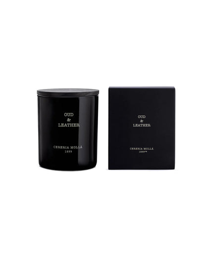 Duftkerze Oud & Leather – Oud, Leder & Weihrauch