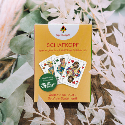 Playing Heads - Schafkopf Playing Cards - German Deck