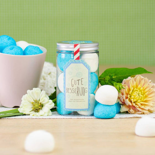 Naschdose Gute Besserung Marshmallowmix Geschenkdose