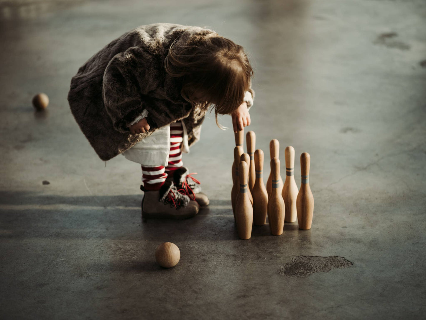 Bowlingset aus 100% FSC-zertifiziertes Holz