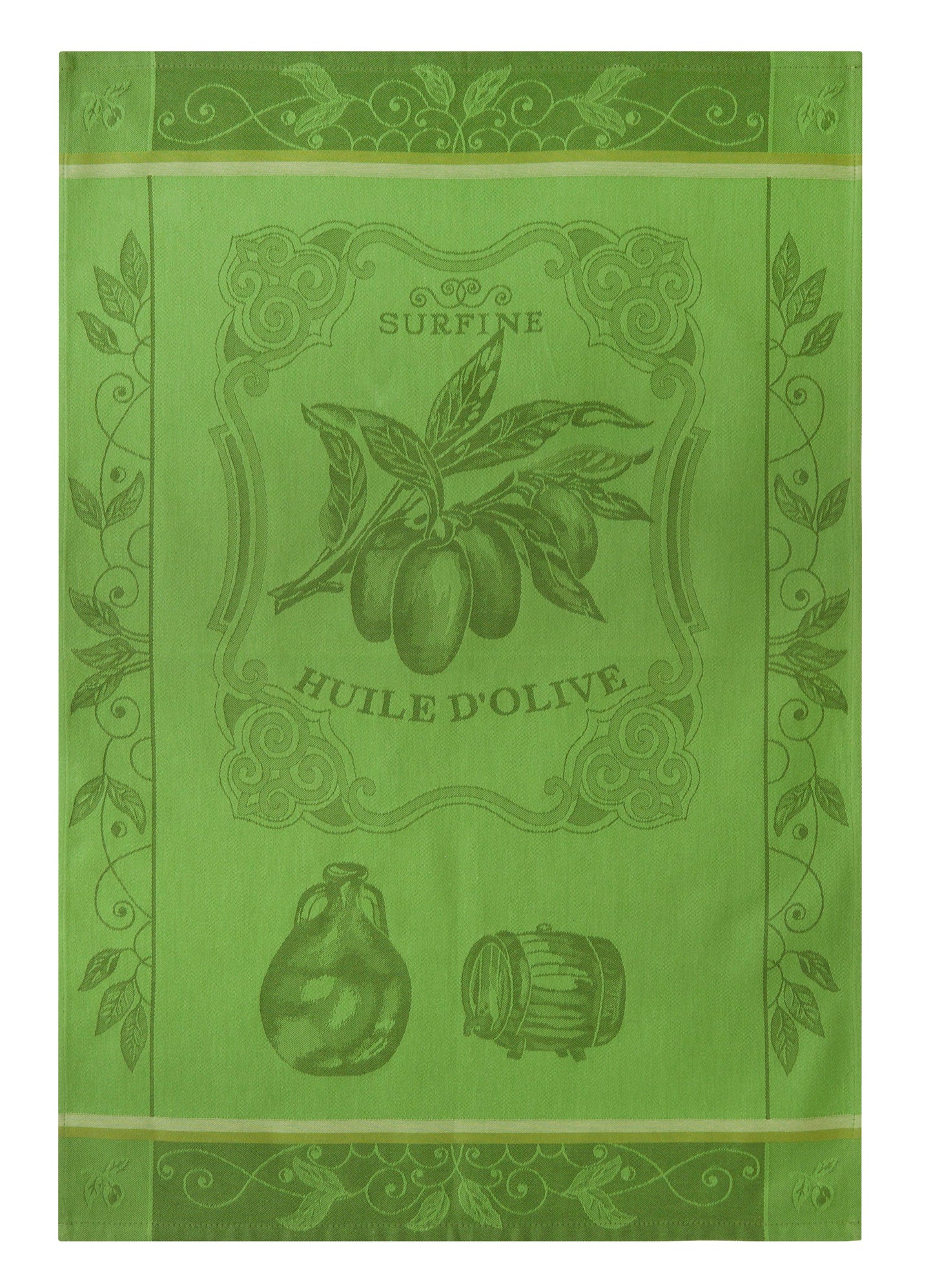 Geschirrtuch ca. 50x75 aus Baumwolle - Jacquard - Flasche Surfine Öl Design