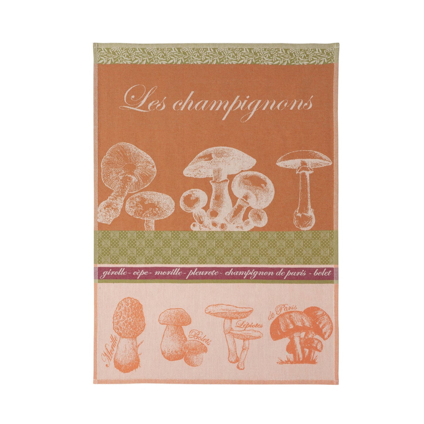 Geschirrtuch aus Baumwolle ca. 50x75 cm - Jacquard - Pilze Design