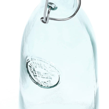 Glasflasche "Recycled" m. Bügelverschluss, 990 ml