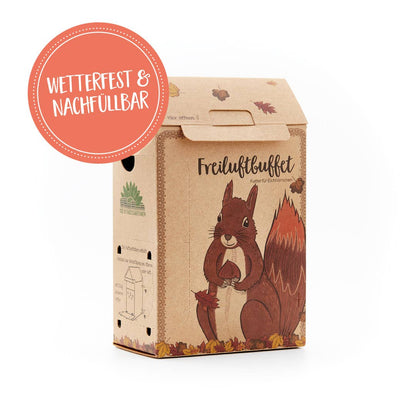 Freiluftbuffet Eichhörnchen
