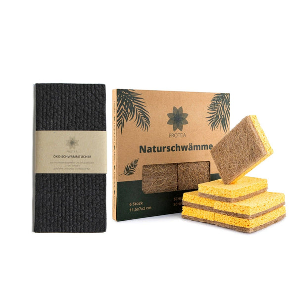 Kitchen starter set: Sustainable dishwashing sponges &amp; sponge cloths