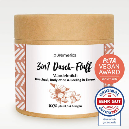 3-in-1 Shower Fluff 'Almond Milk'