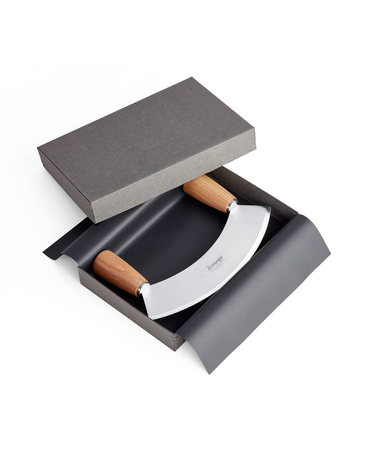 Geschenkset triangle Wiegemesser 23 cm & Schneidbrett aus Esche