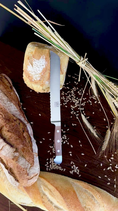 Güde bread knife Alpha walnut (blade length: approx. 21 cm) 
