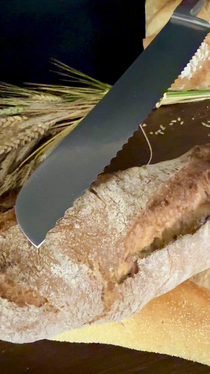 Güde bread knife Alpha walnut (blade length 32 cm)