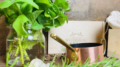 Weyersberg Kupfer-Butterpfännchen für Induktion – Butterwärmer & Soßentopf 10 cm Durchmesser