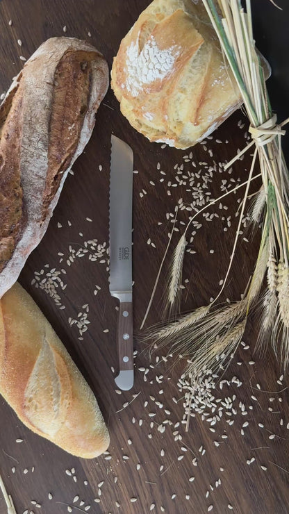 Güde bread knife Alpha walnut (blade length: approx. 21 cm) 