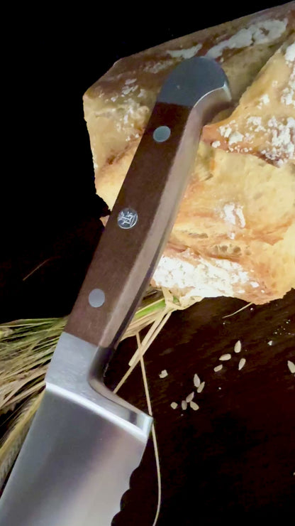 Güde bread knife Alpha walnut (blade length 32 cm)