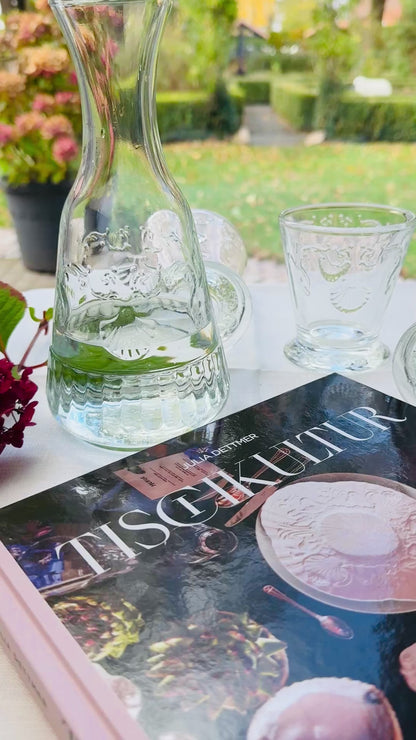 Geschenkset 6 Wassergläser mit Krug Versailles & Buch Tischkultur
