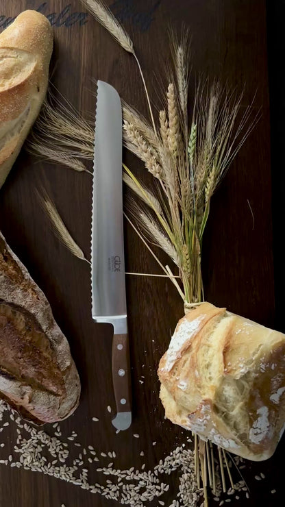 Güde bread knife Alpha walnut (blade length 32 cm)